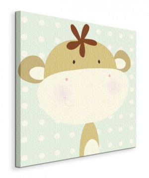 Mini Monkey - Obraz na płótnie 40x40 cm