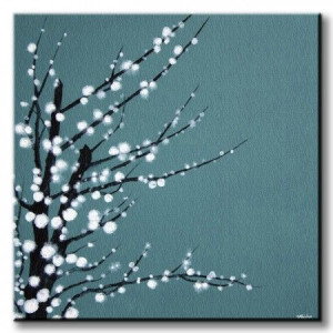 Chinese Blossom - Obraz na płótnie 40x40 cm