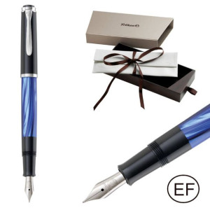 Pióro wieczne Classic M205 tłoczek EF niebieskie PELIKAN
