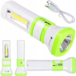 Latarka Lampa Led Akumulatorowa Ładowana Z Usb Cob