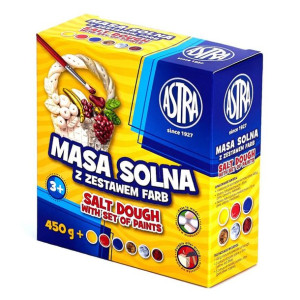 Masa solna 460g z zestawem 6 farb po 10ml ASTRA