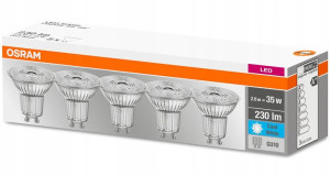 Żarówka Led Gu10 Halogen 2,6w 35w 4000k Osram 5pak
