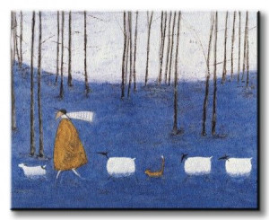 Sam Toft Tiptoe Through The Bluebells - Obraz na płótnie 50x40 cm