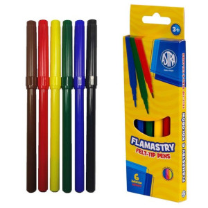 Flamastry szkolne pisaki mazaki CX 6 kol ASTRA