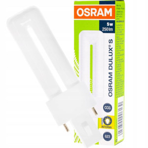 Świetlówka G23 DULUX S 5W 250lm 2700K OSRAM