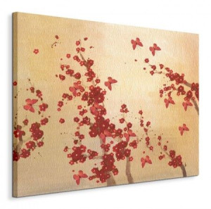 Butterflies & Blossoms - Obraz na płótnie 50x40 cm