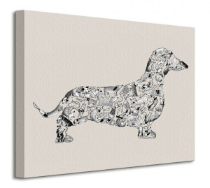 Dachshund Pies Jamnik - Obraz na płótnie 40x30 cm
