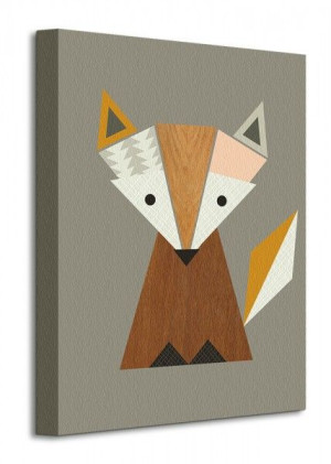 Little Design Haus Geometric Fox Lis - Obraz na płótnie 30x40 cm