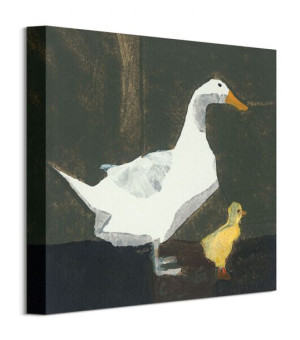 Duck And Duckling - Obraz na płótnie 30x30 cm