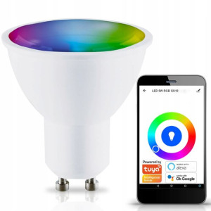 Żarówka LED SMART 5,5W 400lm WW-CW+RGB Wi-Fi TUYA
