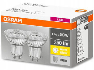 Żarówka Led Gu10 Halogen 4,3w = 50w 827 Osram 2pak
