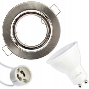 Oprawa Halogenowa Ruchoma Satyna + Led Gu10 6w