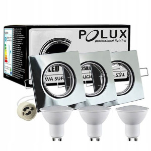 Zestaw 3x oprawa halogenowa ruchoma+ LED GU10 3,5W