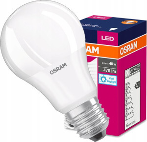 Żarówka Led A60 E27 6w 40w 470lm Osram 6500k Zimna