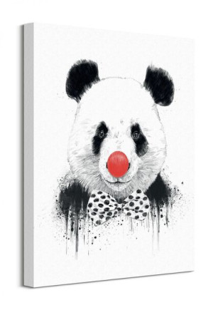 Clown Panda - Obraz na płótnie 40x50 cm
