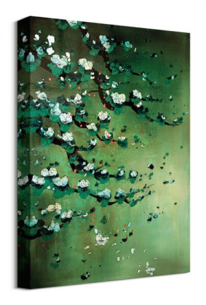Blossoms on Jade - obraz na płótnie 30x40 cm