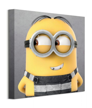 Gru, Dru i Minionki Minion Close Up - obraz na płótnie 40x40 cm