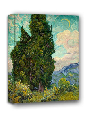 Cyprysy - Vincent van Gogh - obraz na płótnie 50x70 cm
