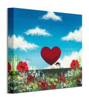 Home is Where the Heart is - obraz na płótnie 30x30 cm
