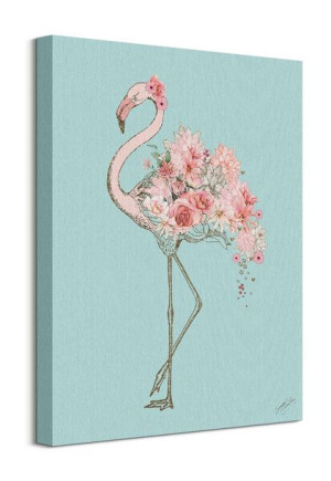 Floral Flamingo - obraz na płótnie 40x50 cm