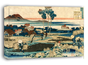 Poem by Emperor Tenchi, Hokusai - obraz na płótnie 60x40 cm