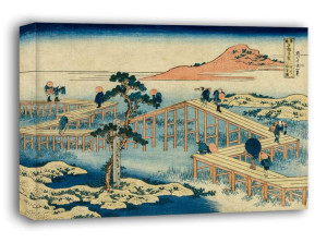 An Ancient Picture of the Eight Part Bridge in Mikawa Province, Hokusai - o