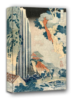 Ono Waterfall on the Kiso Road, Hokusai - obraz na płótnie 40x50 cm