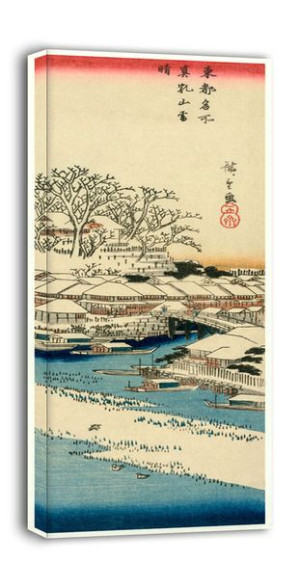 Clear Weather after Snow at Matsuchiyama, Hiroshige - obraz na płótnie 50x1