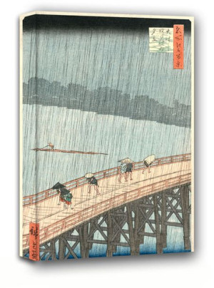 Sudden Shower over Shin-Ōhashi Bridge and Atake, Hiroshige - obraz na płótn
