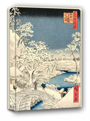 Picture of Twilight at the Drum Bridge in Meguro, Hiroshige - obraz na płót