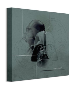 Star Wars Darth Vader Diagram - obraz na płótnie 40x40 cm