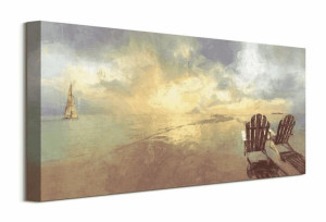 Niebiański świt - obraz na płótnie 60x30 cm