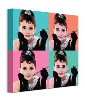 Audrey Hepburn Pop Art - obraz na płótnie 40x40 cm