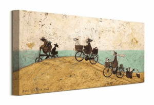 Electric Bike Ride - obraz na płótnie 60x30 cm