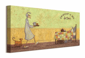 Breakfast in Bed For Doris - obraz na płótnie 60x30 cm