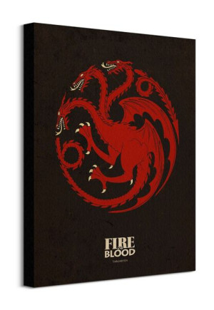 Gra o Tron Herb Targaryen - obraz na płótnie 40x50 cm
