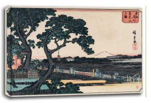 Picture of Matsuchiyama, Hiroshige - obraz na płótnie 80x60 cm