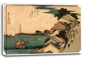 Kanagawa, Inland Sea Top of the Street, Hiroshige - obraz na płótnie 70x50