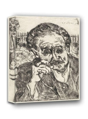 Dr Gachet Man with a Pipe, Vincent van Gogh - obraz na płótnie 40x50 cm