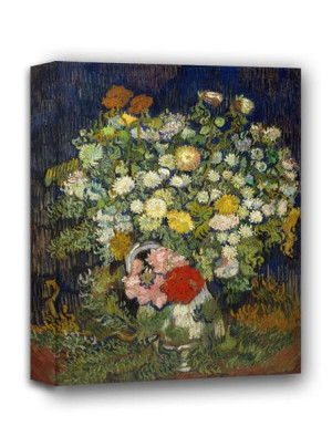 Bouquet of Flowers in a Vase, Vincent van Gogh - obraz na płótnie 60x80 cm