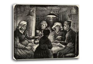 Potato Eaters, Vincent van Gogh - obraz na płótnie 100x70 cm
