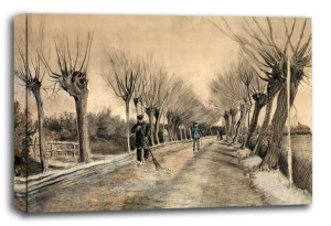 Road in Etten, Vincent van Gogh - obraz na płótnie 90x60 cm
