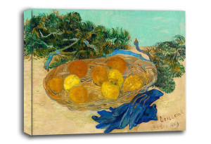 Still Life of Oranges and Lemons with Blue Gloves, Vincent van Gogh - obraz