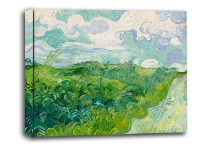 Green Wheat Fields, Auvers, Vincent van Gogh - obraz na płótnie 60x40 cm