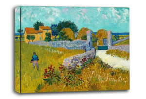 Farmhouse in Provence, Vincent van Gogh - obraz na płótnie 100x70 cm