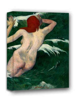 In the Waves, Paul Gauguin - obraz na płótnie 40x50 cm