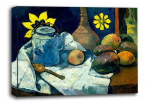 Still Life with Teapot and Fruit, Paul Gauguin - obraz na płótnie 30x20 cm