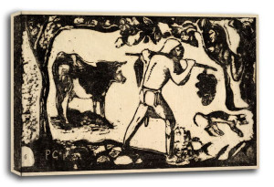 Tahitian Carrying Bananas, Paul Gauguin - obraz na płótnie 80x60 cm