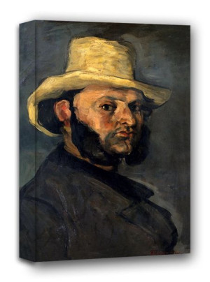 Gustave Boyer in a Straw Hat, Paul Cézanne - obraz na płótnie 70x100 cm