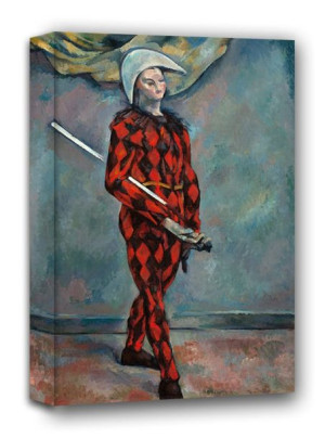 Harlequin, Paul Cézanne - obraz na płótnie 40x60 cm